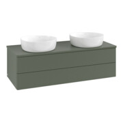 V&B Waschtischunterschrank mit Frontstruktur Antao 120x36x50cm, WBP Lac, lea gre. m Lac