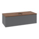 V&B Waschtischunterschrank mit Frontstruktur Antao 120x36x50cm, WBP w. wal, Anthrac. m Lac-3