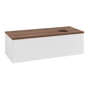 V&B Waschtischunterschrank mit Frontstruktur Antao 120x36x50cm, WBP w. wal, glo wh. Lac