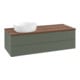 V&B Waschtischunterschrank mit Frontstruktur Antao 120x36x50cm, WBP w. wal, lea gre. m Lac-1