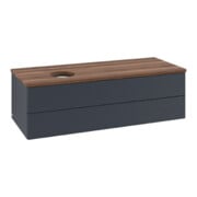 V&B Waschtischunterschrank mit Frontstruktur Antao 120x36x50cm, WBP w. wal, md bl. m Lac-4