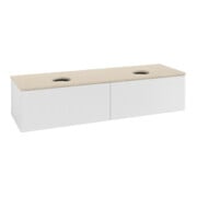 V&B Waschtischunterschrank mit Frontstruktur Antao 160x36x50cm, WBP botti., glo wh. Lac-3