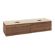 V&B Waschtischunterschrank mit Frontstruktur Antao 160x36x50cm, WBP-farbe botti., w. walnut-3