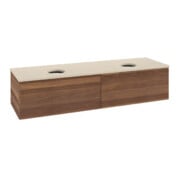 V&B Waschtischunterschrank mit Frontstruktur Antao 160x36x50cm, WBP-farbe botti., w. walnut-3