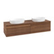 V&B Waschtischunterschrank mit Frontstruktur Antao 160x36x50cm, WBP-farbe w. wal, w. walnut-4