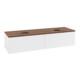 V&B Waschtischunterschrank mit Frontstruktur Antao 160x36x50cm, WBP-farbe w. wal, wh. m Lac-1