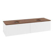 V&B Waschtischunterschrank mit Frontstruktur Antao 160x36x50cm, WBP-farbe w. wal, wh. m Lac