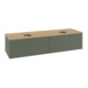 V&B Waschtischunterschrank mit Frontstruktur Antao 160x36x50cm, WBP hon. Oa, lea gre. m Lac