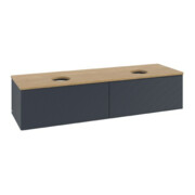 V&B Waschtischunterschrank mit Frontstruktur Antao 160x36x50cm, WBP hon. Oa, md bl. m Lac