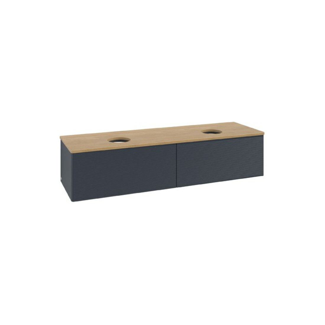 V&B Waschtischunterschrank mit Frontstruktur Antao 160x36x50cm, WBP hon. Oa, md bl. m Lac