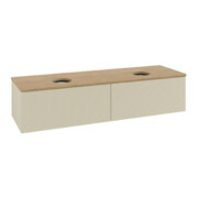 V&B Waschtischunterschrank mit Frontstruktur Antao 160x36x50cm, WBP hon. Oa, si Gr m Lac