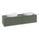 V&B Waschtischunterschrank mit Frontstruktur Antao 160x36x50cm, WBP Lac, lea gre. m Lac-1