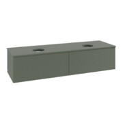 V&B Waschtischunterschrank mit Frontstruktur Antao 160x36x50cm, WBP Lac, lea gre. m Lac-3