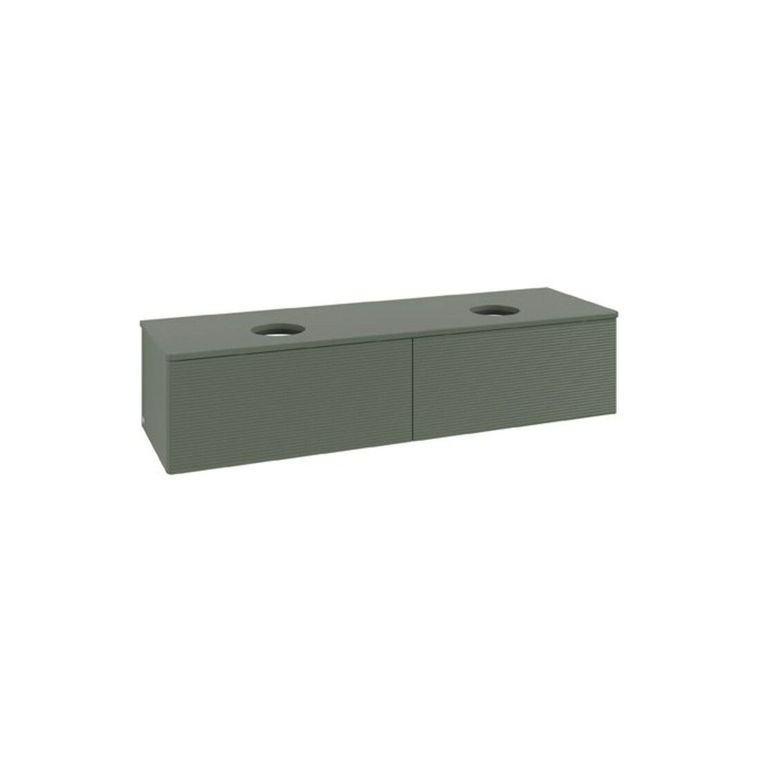 V&B Waschtischunterschrank mit Frontstruktur Antao 160x36x50cm, WBP Lac, lea gre. m Lac