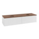 V&B Waschtischunterschrank mit Frontstruktur Antao 160x36x50cm, WBP w. wal, glo wh. Lac-3