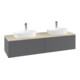 V&B Waschtischunterschrank mit Frontstruktur Antao 160x50cm, HL, WBP botti., Anthrac. m Lac-1