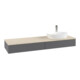 V&B Waschtischunterschrank mit Frontstruktur Antao 160x50cm, HL, WBP botti., Anthrac. m Lac-3