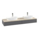 V&B Waschtischunterschrank mit Frontstruktur Antao 160x50cm, HL, WBP botti., Anthrac. m Lac-3