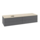V&B Waschtischunterschrank mit Frontstruktur Antao 160x50cm, HL, WBP botti., Anthrac. m Lac-1