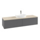 V&B Waschtischunterschrank mit Frontstruktur Antao 160x50cm, HL, WBP botti., Anthrac. m Lac-3