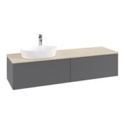 V&B Waschtischunterschrank mit Frontstruktur Antao 160x50cm, HL, WBP botti., Anthrac. m Lac-4