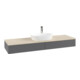 V&B Waschtischunterschrank mit Frontstruktur Antao 160x50cm, HL, WBP botti., Anthrac. m Lac-1