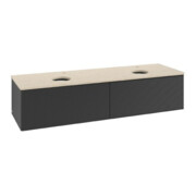 V&B Waschtischunterschrank mit Frontstruktur Antao 160x50cm, HL, WBP botti., bla m Lac