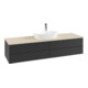 V&B Waschtischunterschrank mit Frontstruktur Antao 160x50cm, HL, WBP botti., bla m Lac-1