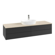 V&B Waschtischunterschrank mit Frontstruktur Antao 160x50cm, HL, WBP botti., bla m Lac