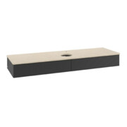V&B Waschtischunterschrank mit Frontstruktur Antao 160x50cm, HL, WBP botti., bla m Lac