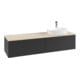 V&B Waschtischunterschrank mit Frontstruktur Antao 160x50cm, HL, WBP botti., bla m Lac-1