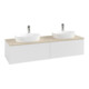 V&B Waschtischunterschrank mit Frontstruktur Antao 160x50cm, HL, WBP botti., glo wh. Lac-1