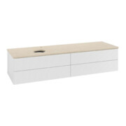 V&B Waschtischunterschrank mit Frontstruktur Antao 160x50cm, HL, WBP botti., glo wh. Lac