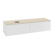 V&B Waschtischunterschrank mit Frontstruktur Antao 160x50cm, HL, WBP botti., glo wh. Lac