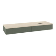 V&B Waschtischunterschrank mit Frontstruktur Antao 160x50cm, HL, WBP botti., lea gre. m Lac