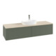 V&B Waschtischunterschrank mit Frontstruktur Antao 160x50cm, HL, WBP botti., lea gre. m Lac-1