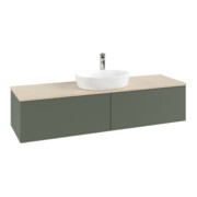V&B Waschtischunterschrank mit Frontstruktur Antao 160x50cm, HL, WBP botti., lea gre. m Lac