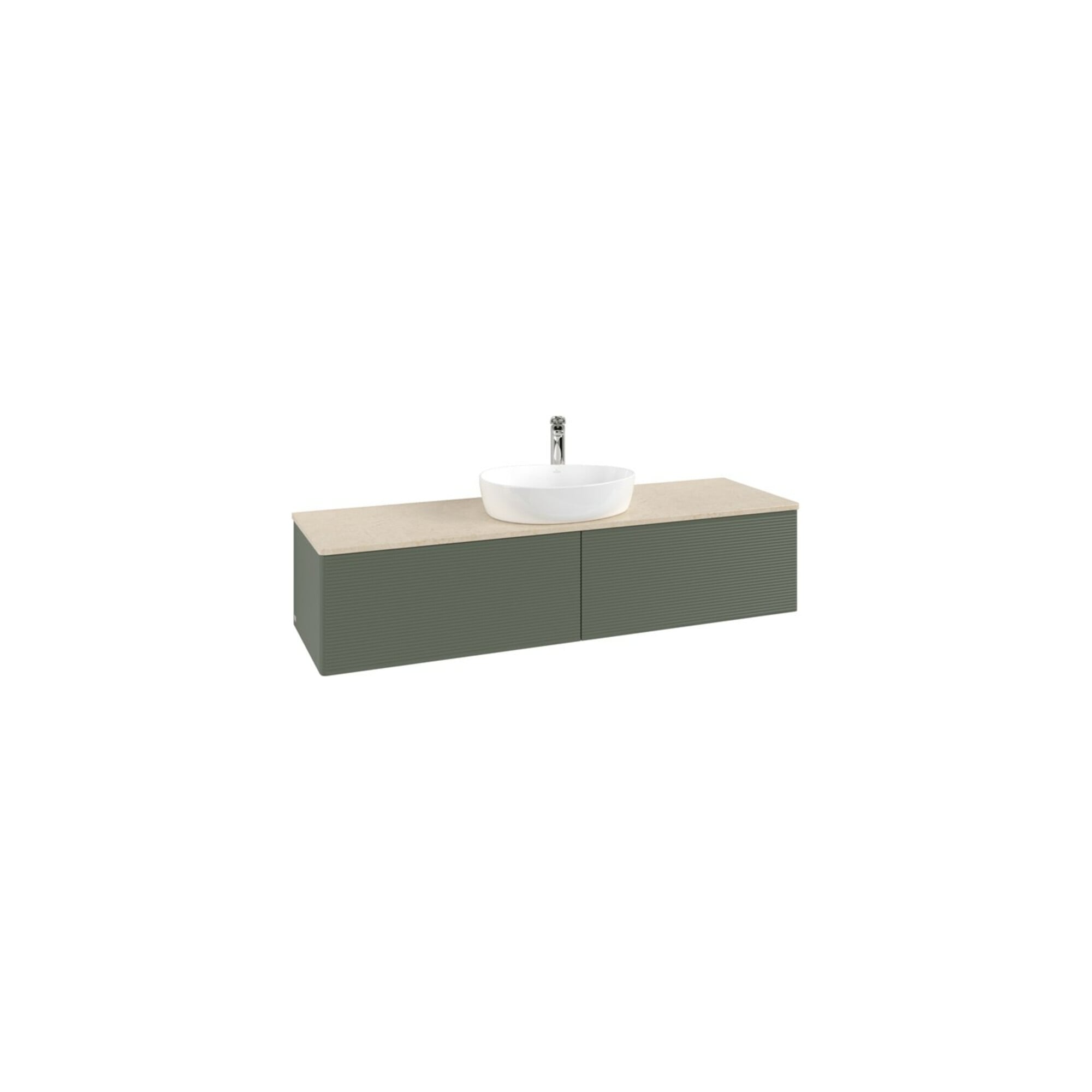 V&B Waschtischunterschrank mit Frontstruktur Antao 160x50cm, HL, WBP botti., lea gre. m Lac ; Villeroy & Boch