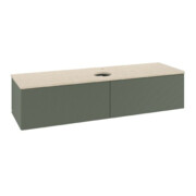 V&B Waschtischunterschrank mit Frontstruktur Antao 160x50cm, HL, WBP botti., lea gre. m Lac-3