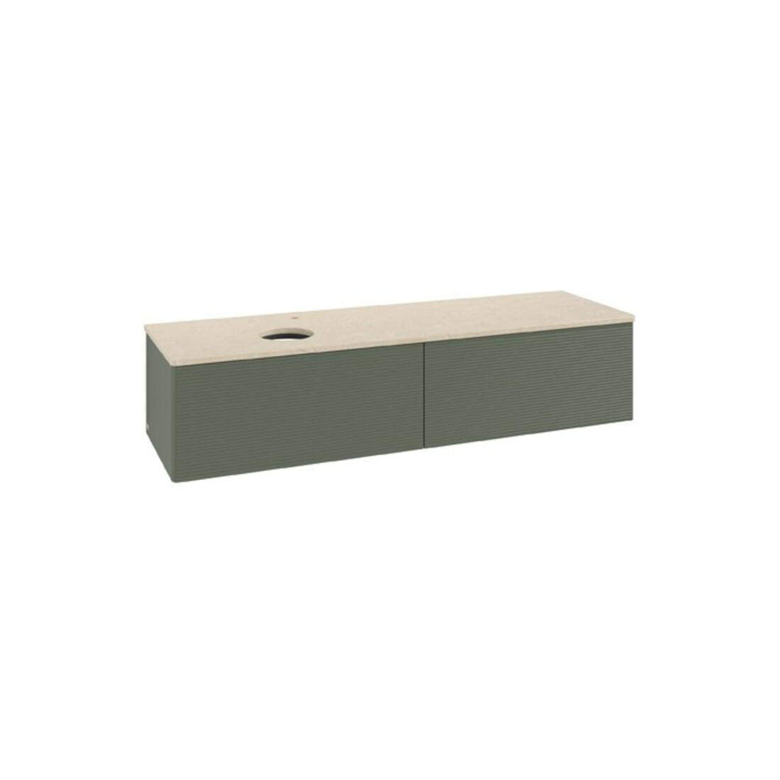 V&B Waschtischunterschrank mit Frontstruktur Antao 160x50cm, HL, WBP botti., lea gre. m Lac