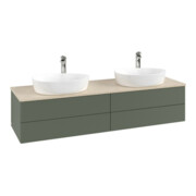 V&B Waschtischunterschrank mit Frontstruktur Antao 160x50cm, HL, WBP botti., lea gre. m Lac