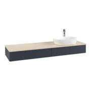 V&B Waschtischunterschrank mit Frontstruktur Antao 160x50cm, HL, WBP botti., md bl. m Lac