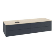 V&B Waschtischunterschrank mit Frontstruktur Antao 160x50cm, HL, WBP botti., md bl. m Lac