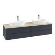 V&B Waschtischunterschrank mit Frontstruktur Antao 160x50cm, HL, WBP botti., md bl. m Lac