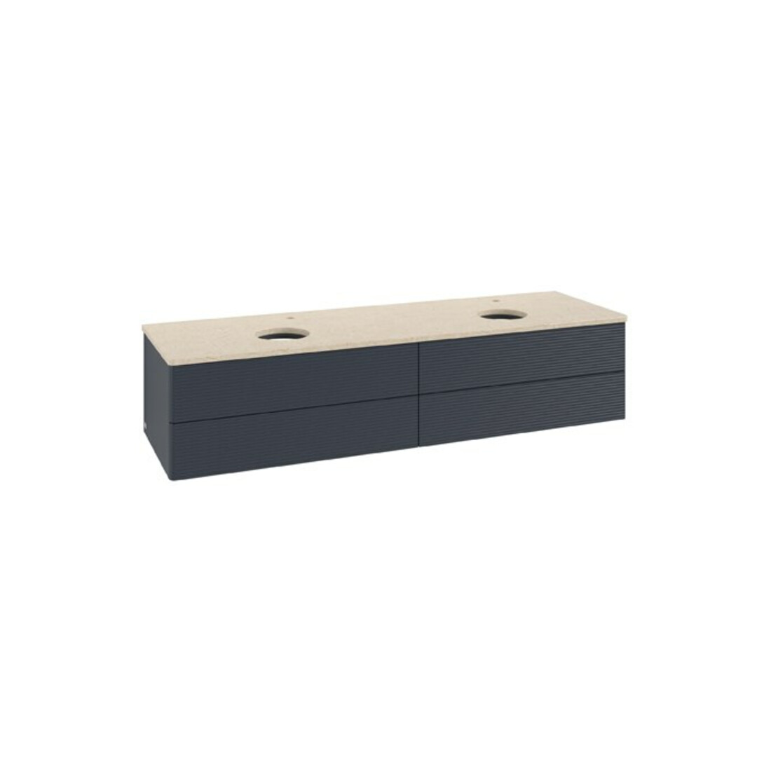 V&B Waschtischunterschrank mit Frontstruktur Antao 160x50cm, HL, WBP botti., md bl. m Lac