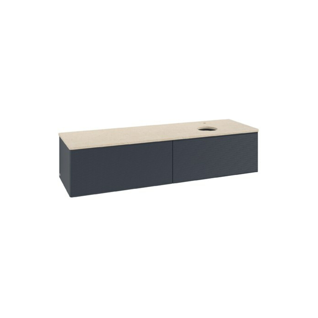 V&B Waschtischunterschrank mit Frontstruktur Antao 160x50cm, HL, WBP botti., md bl. m Lac