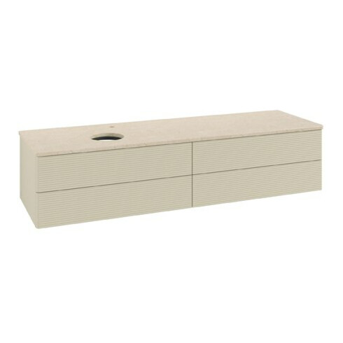 V&B Waschtischunterschrank mit Frontstruktur Antao 160x50cm, HL, WBP botti., si Gr m Lac