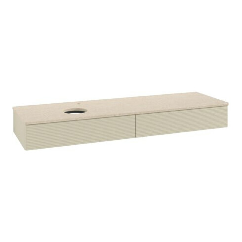 V&B Waschtischunterschrank mit Frontstruktur Antao 160x50cm, HL, WBP botti., si Gr m Lac
