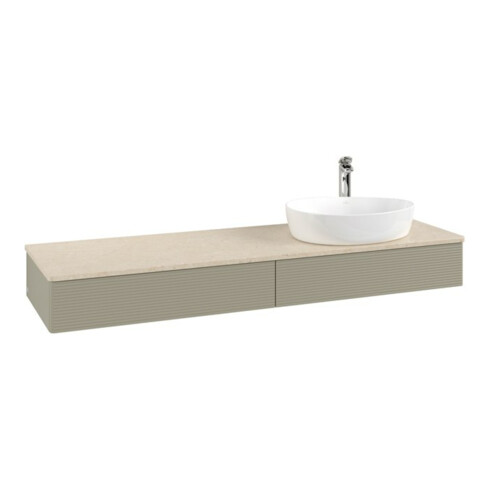 V&B Waschtischunterschrank mit Frontstruktur Antao 160x50cm, HL, WBP botti., st. Gr m Lac