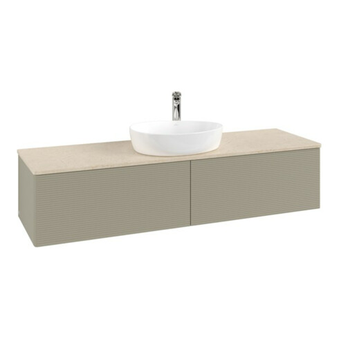 V&B Waschtischunterschrank mit Frontstruktur Antao 160x50cm, HL, WBP botti., st. Gr m Lac